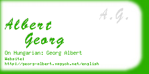 albert georg business card